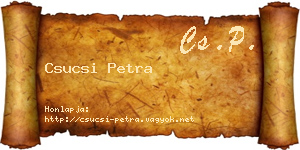 Csucsi Petra névjegykártya
